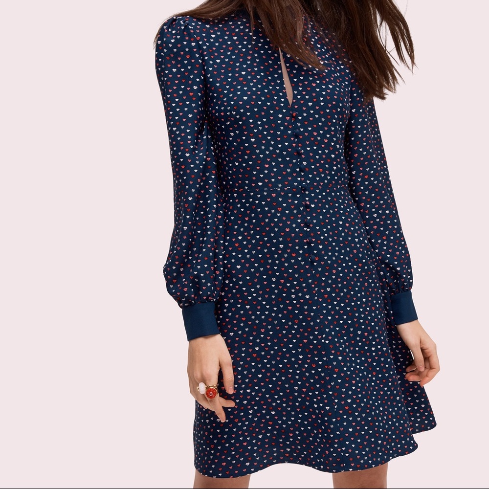 Kate Spade Lips Crepe Dress